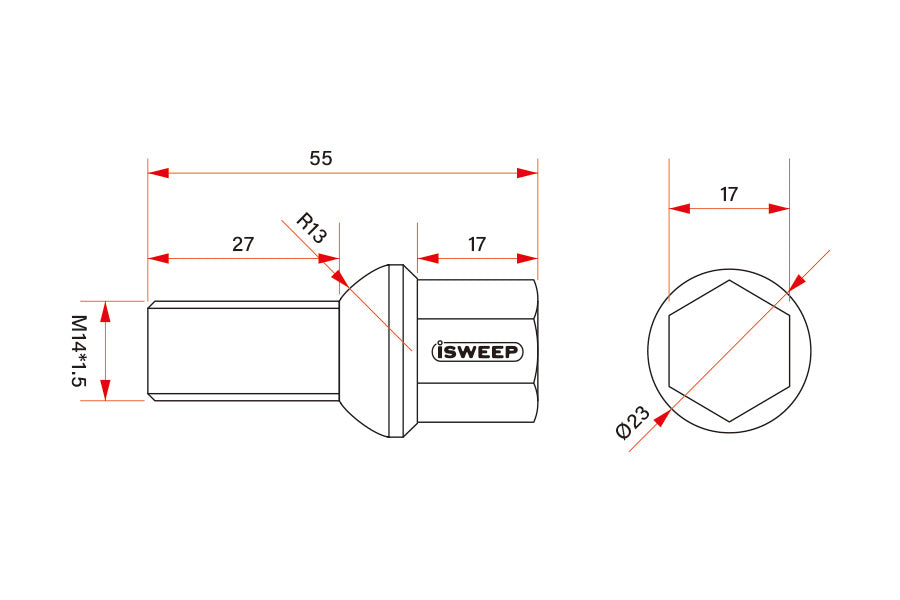 iSWEEP Titanium Wheel Lug Bolts - NEUSPEED RS Wheels